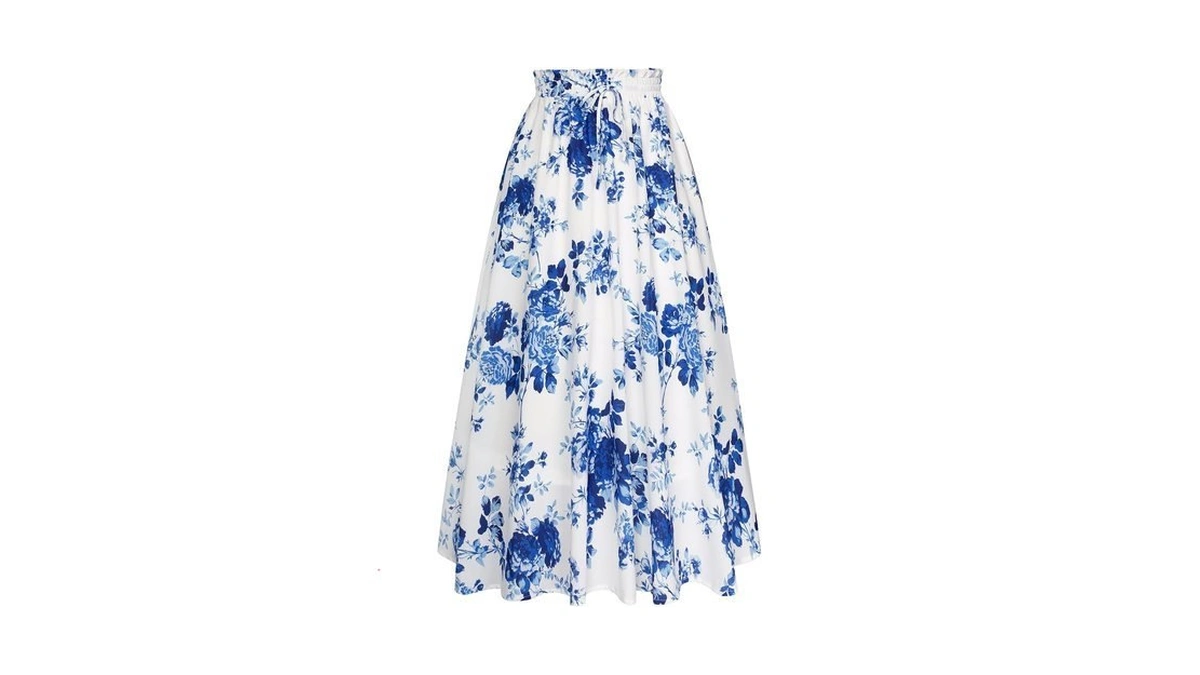 Long Skirts For Women Summer Vintage Floral A Line Flowy