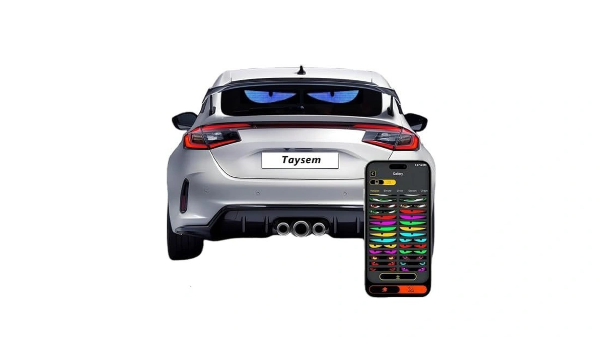 Taysem Led Car Sign - Devil Eyes Light For Windshield,
