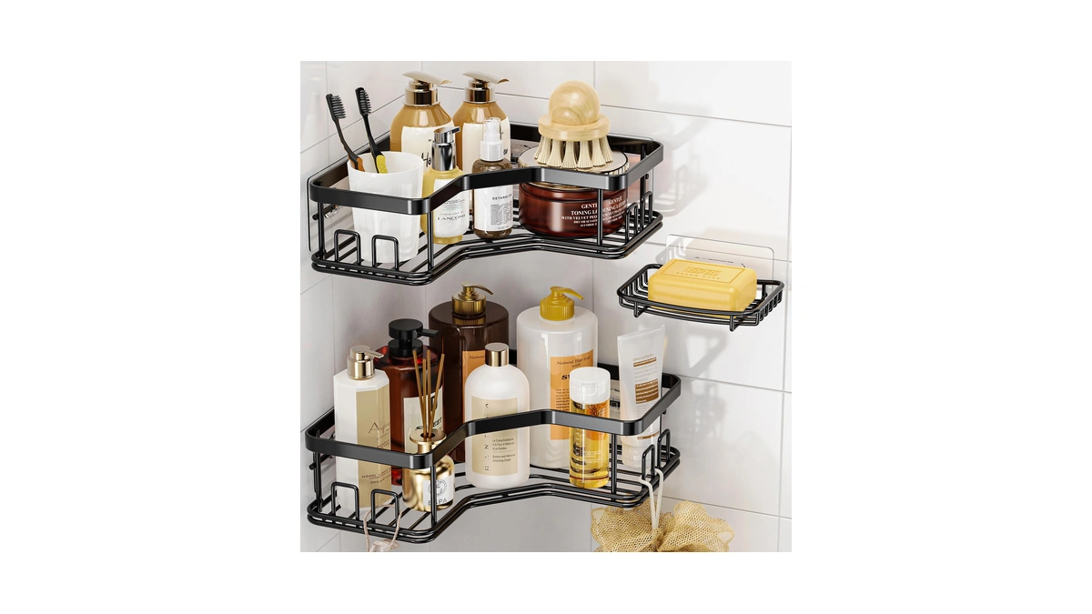 Amazon : Maxiffe 3 Pack Corner Shower Caddy With