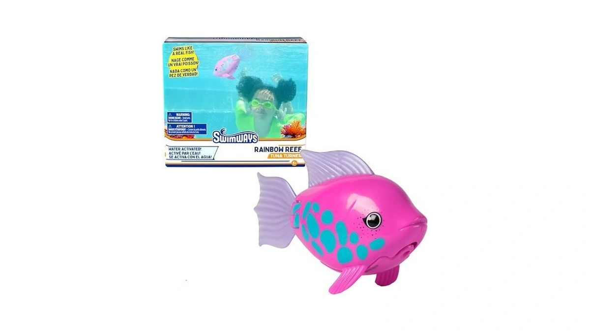 Swimways Rainbow Reef Fish Toy, Kids Swimming Accessories & Water