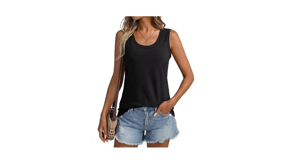 Orandesigne Womens Floral Print Tank Tops Scoop Neck Sleeveless Shirts