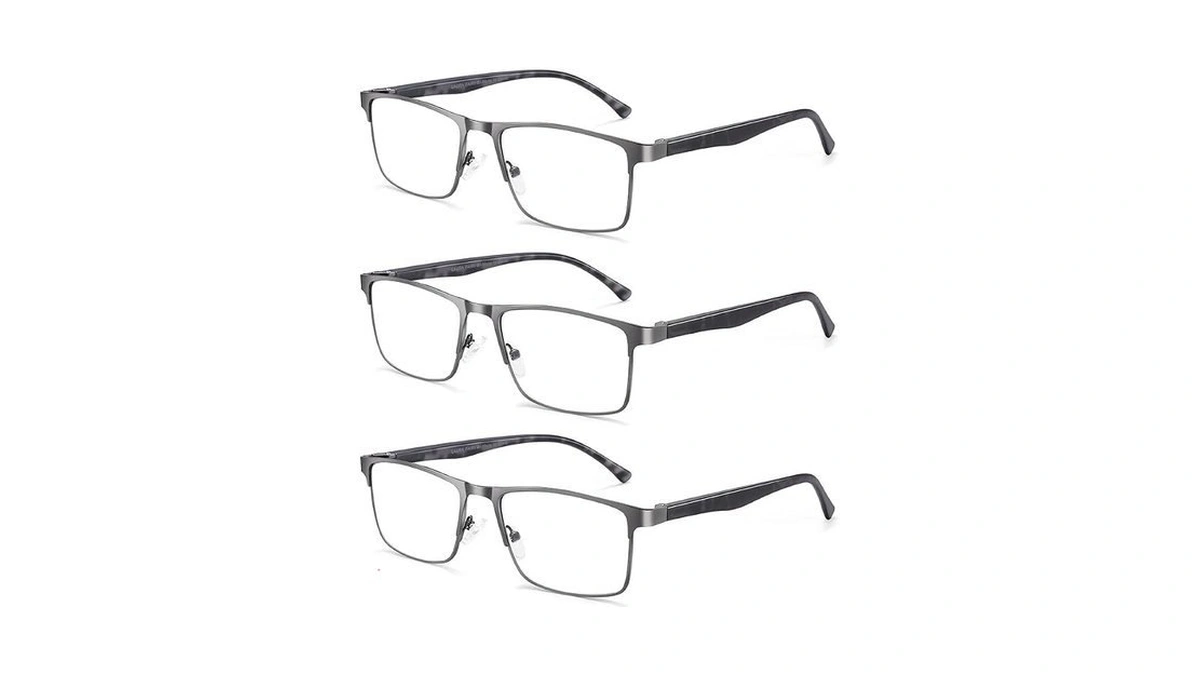 Laura Fairy Stylish Metal Frame Reading Glasses For Men,spring Hinge