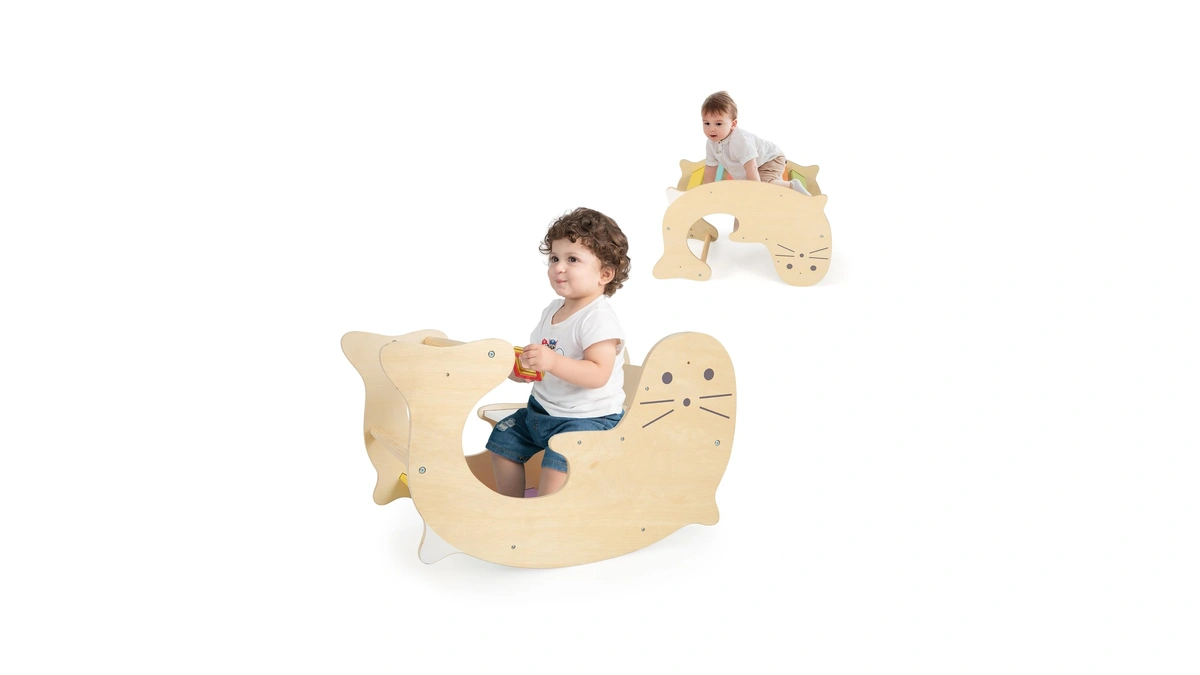 Olakids Climbing Arch For Toddlers, 3 In 1 Kids Wooden