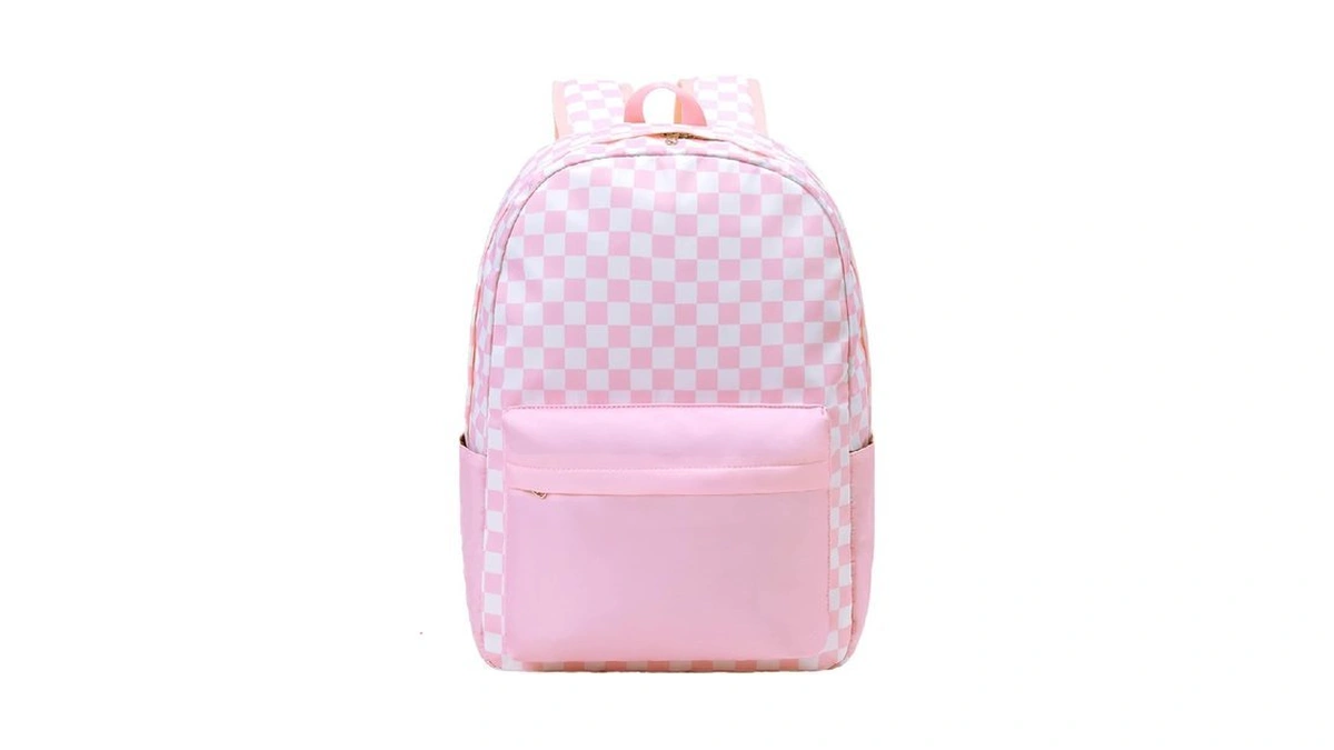 Ureymx Checkered Backpack - Kids' School Backpack, Large Capacity, Waterproof,