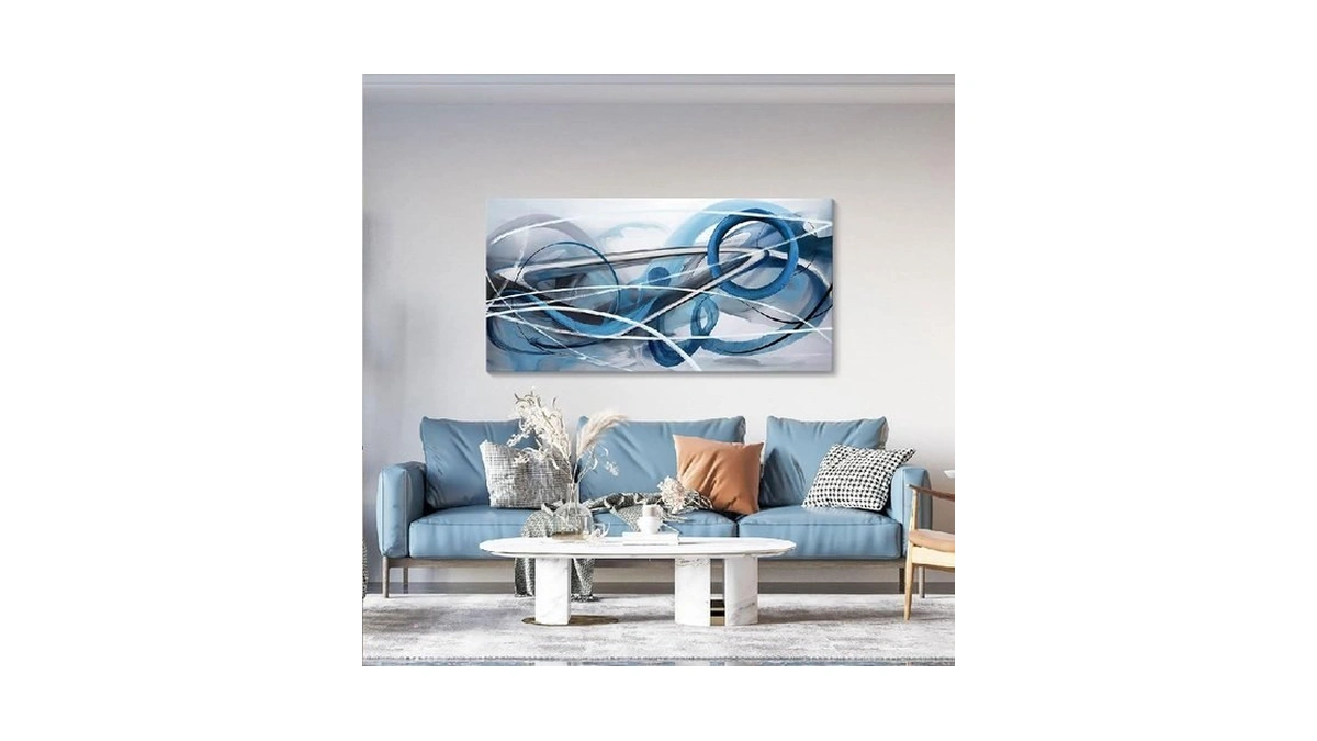 Ydysune Blue Abstract Wall Art Modern Canvas Wall Paintings Abstract