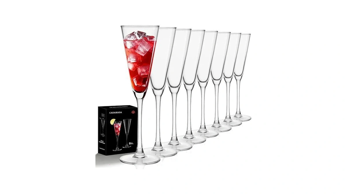Cadamada 4oz Martini Glasses Set Of 8, Crystal Cocktail Glasses,