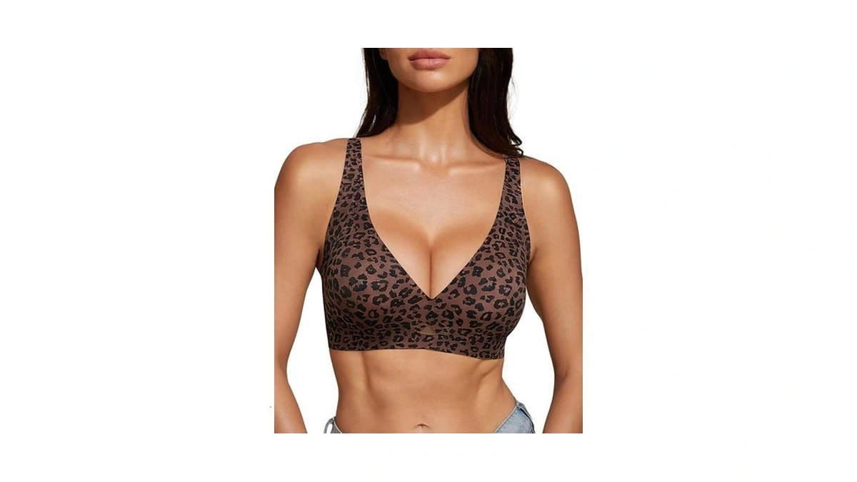 Obind Jelly Deep V Bras For Women No Underwire Push