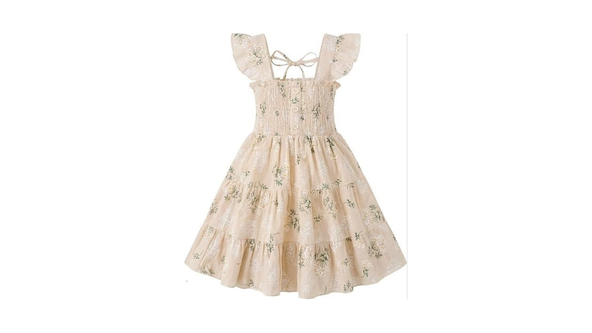Hongteya Toddler Girl Dress Ruffle Sleeveless Princess Dresses, Summer Dress