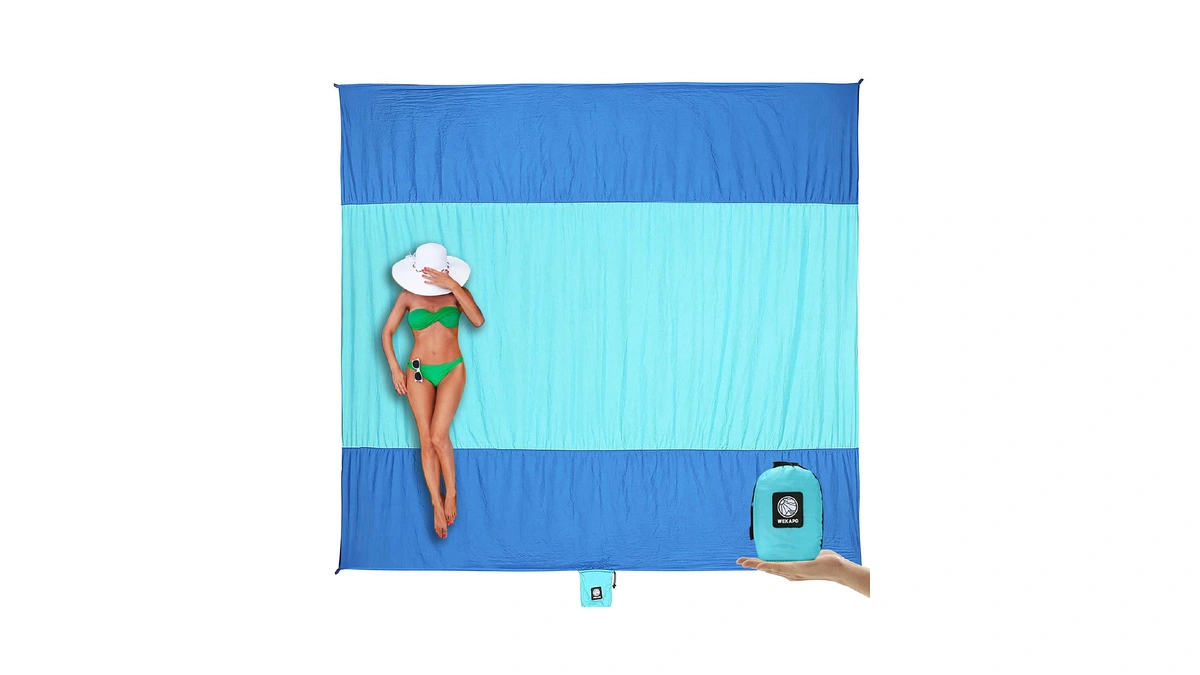 Wekapo Beach Blanket Sandproof, Beach Mat, Big & Compact Sand