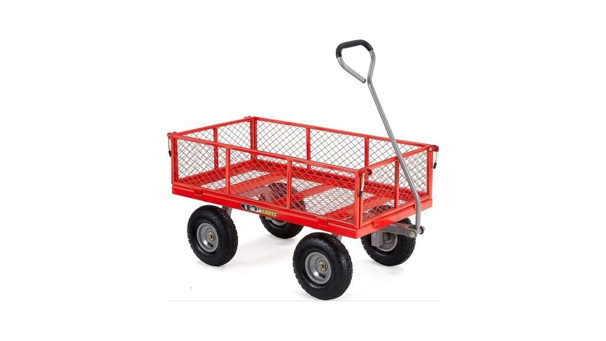 Gorilla Carts Steel Utility Cart, 4 Cu Ft Bed, 800