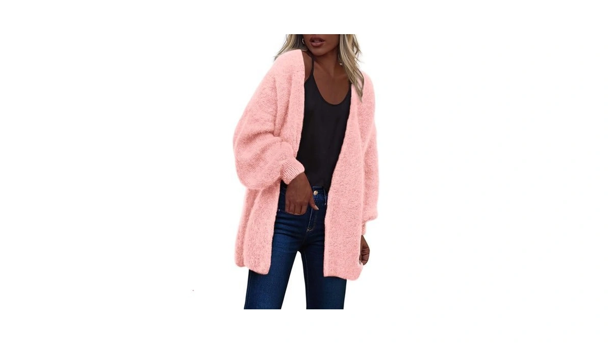 Dowerme Women Open Front Cardigans Trendy Fall Long Sleeve Drop