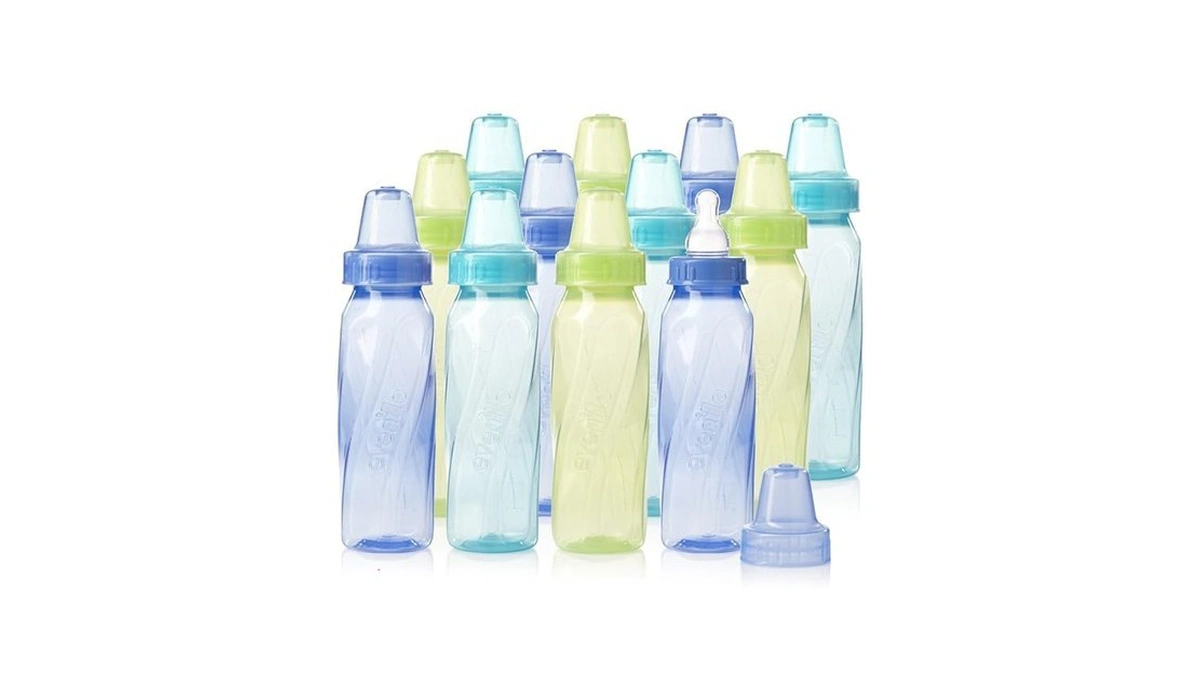 Evenflo Feeding Classic Tinted Plastic Standard Neck Bottles For Baby,