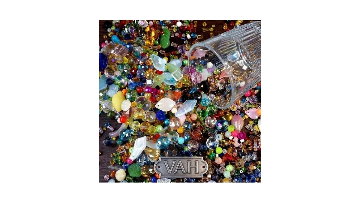 Glass Beads For Jewelry Making 4 Ounce Mixed Assorted Glass