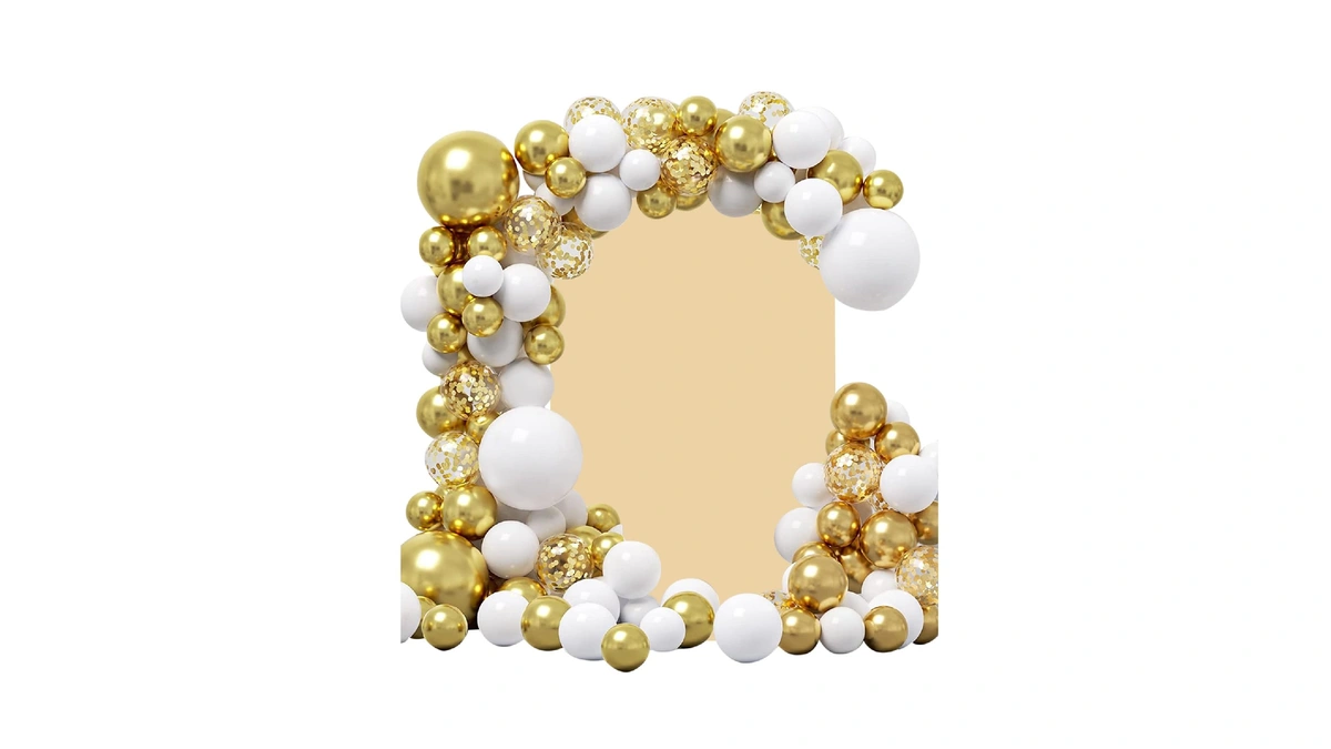Beige Arch Backdrop Cover 7.2 Ft Spandex Fabric Arch Stand