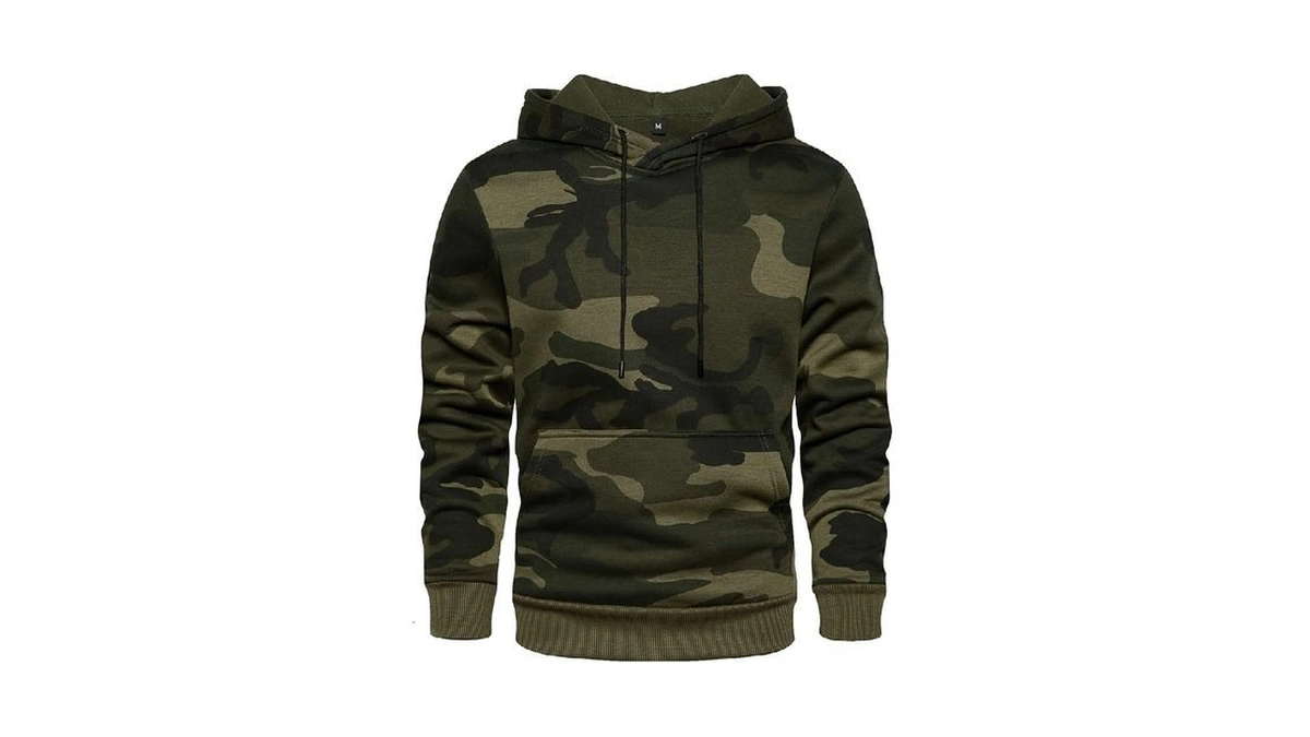 Lbl Men's Camouflage Pullover Hoodies Camo Hooded Sweatshirts Army Green