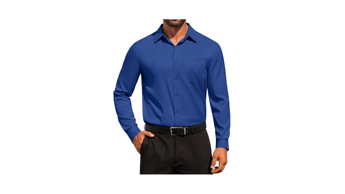 Coofandy Dress Shirt Men Wedding Dating Button Down Shirt With