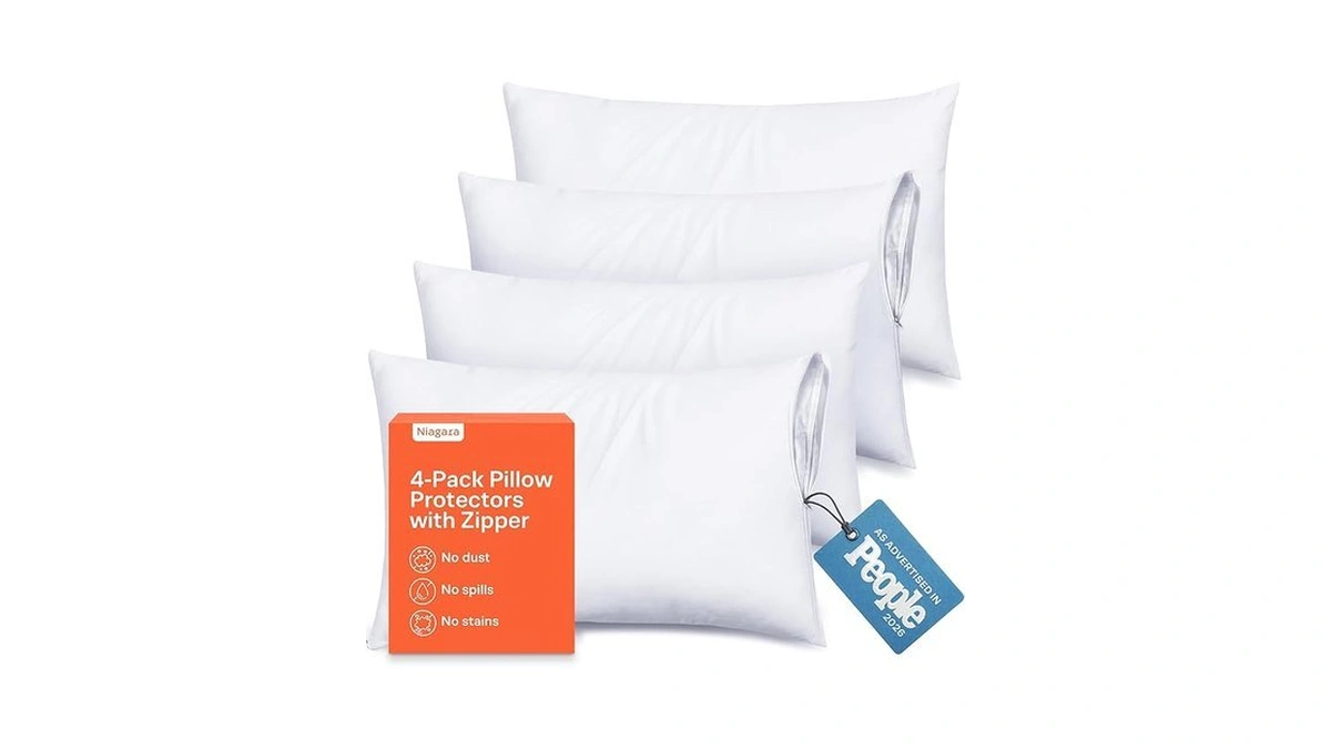 Ultra Soft Pillow Protectors With Zipper Standard Size - Set