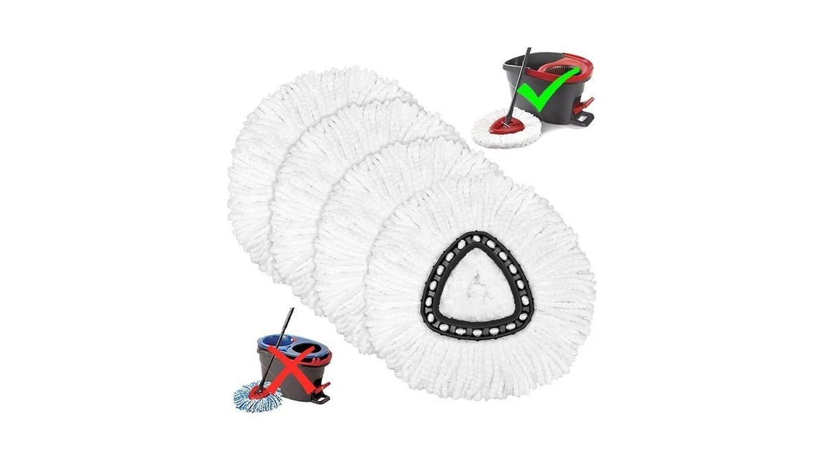 4 Pack Mop Heads Replacements For O-ceda Easy Wrin Spin