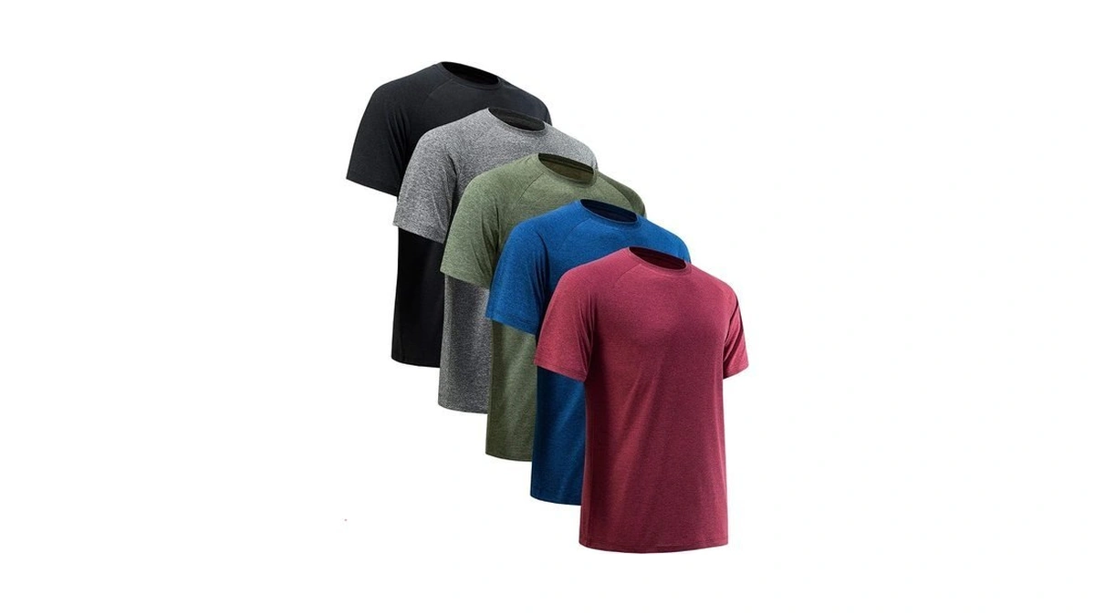 Mcporo Workout Shirts For Men Short Sleeve Quick Dry Athletic