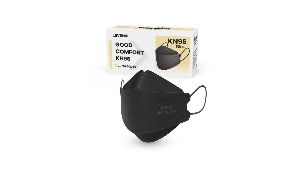 Levenis Kn95 Face Masks 50 Pack, Breathable Comfortable And Disposable