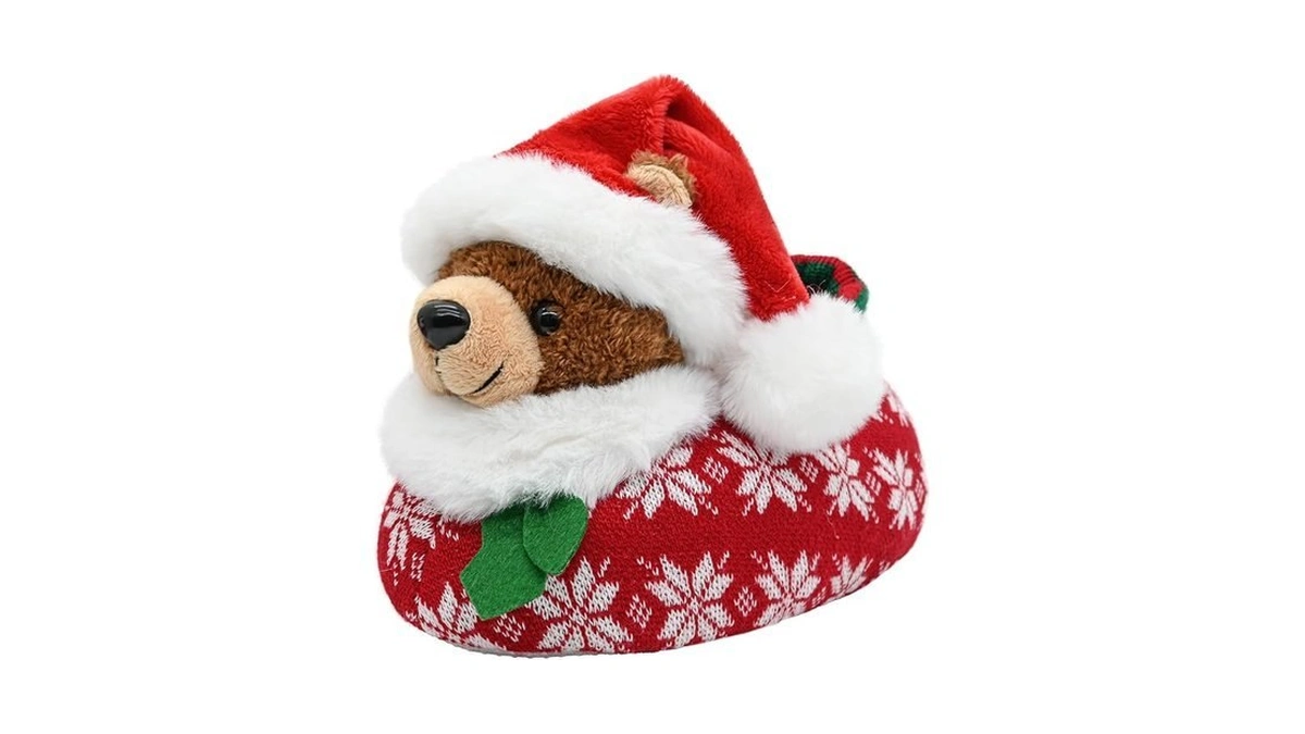 Onmygogo Fuzzy Animal Slippers For Toddler And Little Kids Christmas