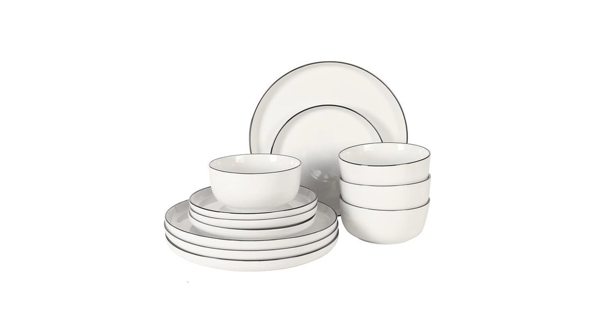 Gibson Home Oslo 12-piece Porcelain Dinnerware Set β Dinner Plates,