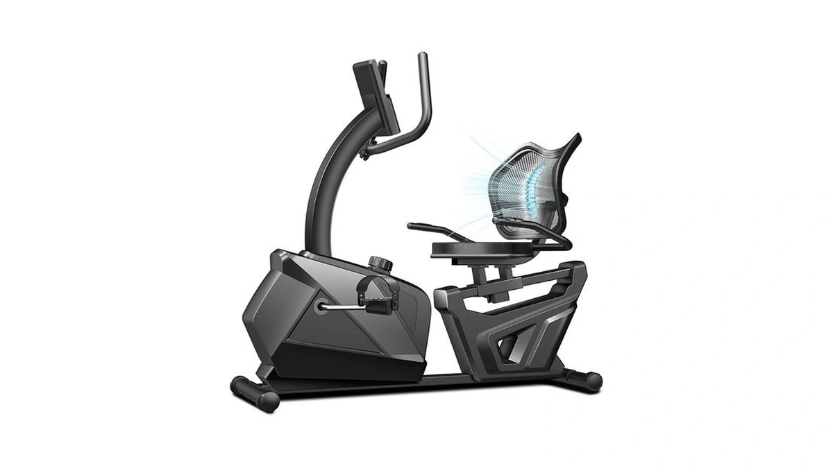 Cursor Fitness Recumbent Exercise Bike, Quiet Recumbent Stationary Bike For