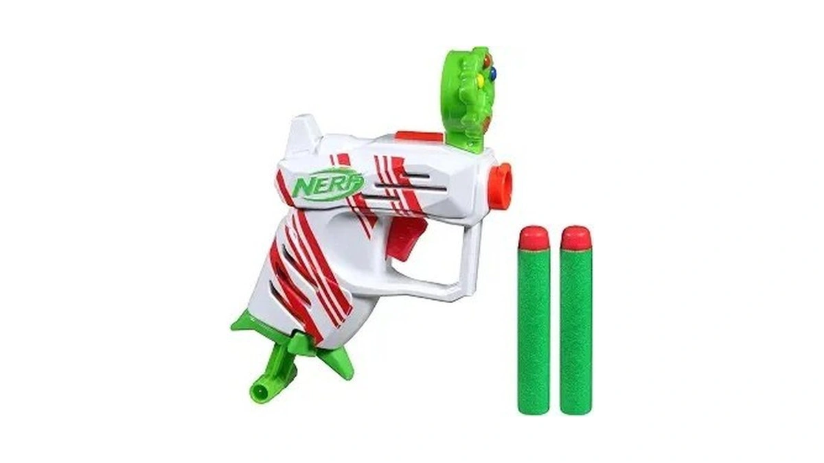 Nerf Elite 2.0 Jolly Dash Blaster, 2 Elite Darts, Pull