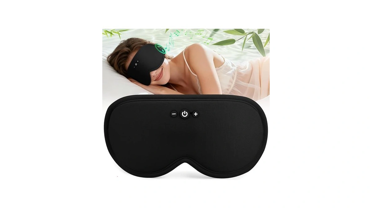 Musicozy Bamboo 3d Bluetooth Sleep Mask Headphones, Ultra-soft Bamboo Fiber