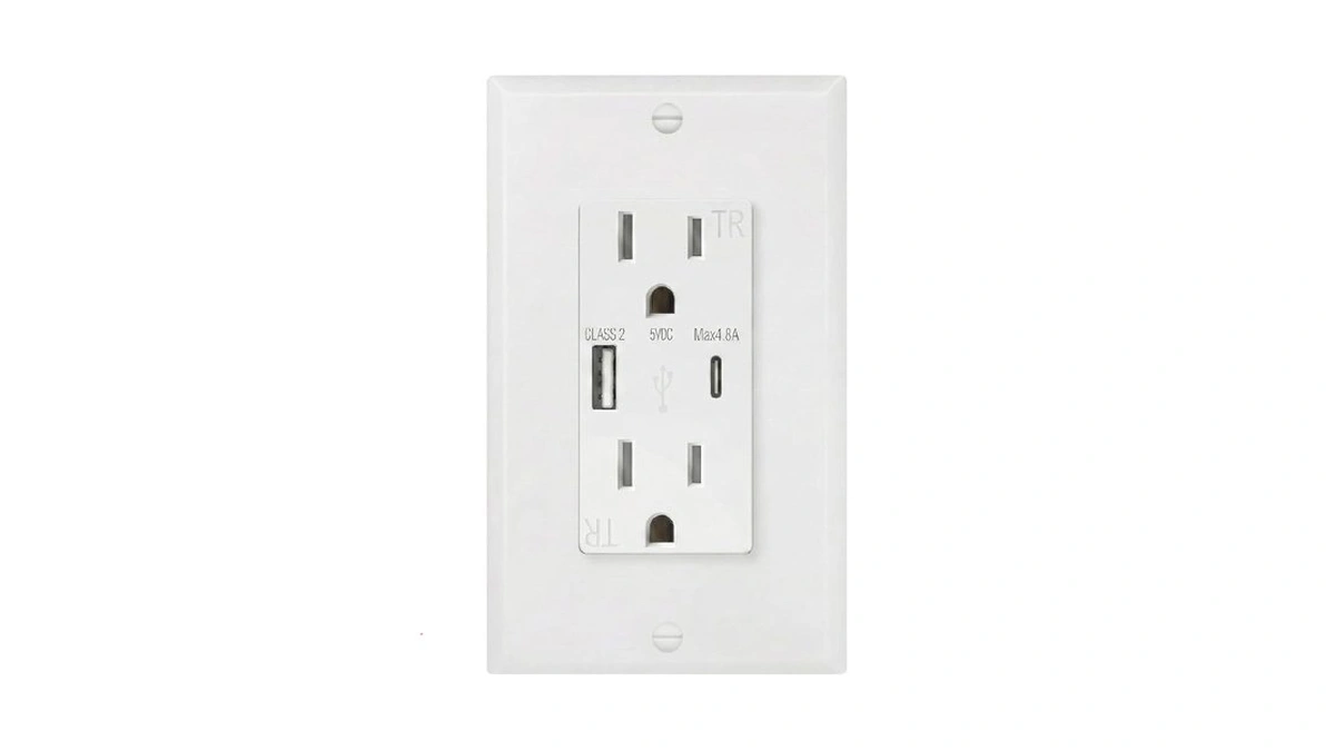 Yusophis 15amp Usb Outlet, Tamper-resistant Receptacle With Usb-a & Usb-c