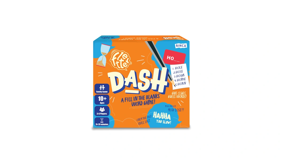 Binca Fletter Dash, A Fun Fill-in-the-blanks Strategic Word Card Game