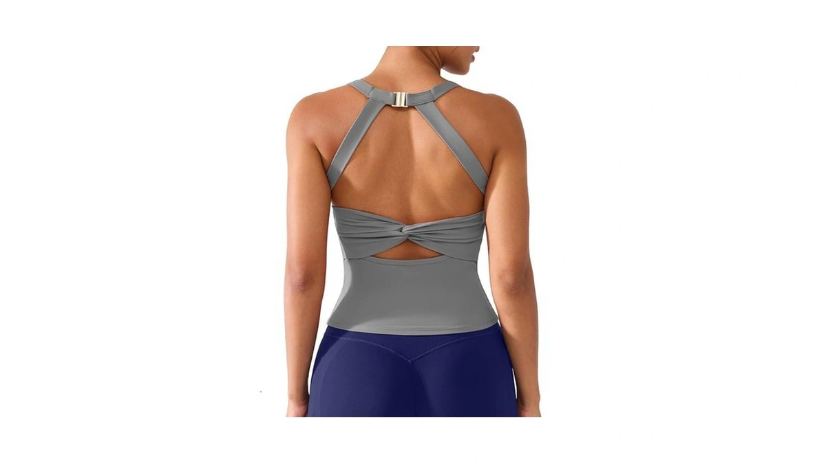Brxl Halter Top For Women Built In Bra Workout Tank