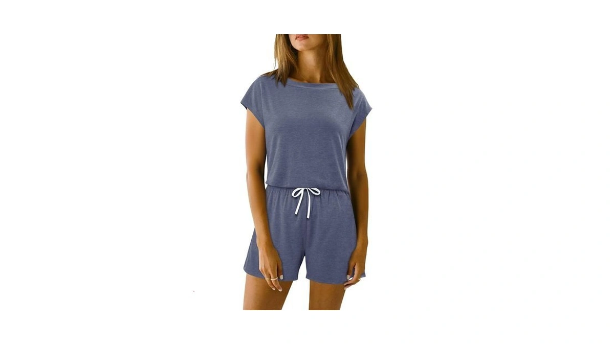 Kissmoda Summer Solid Two Piece Outfits For Women Cap Sleeve
