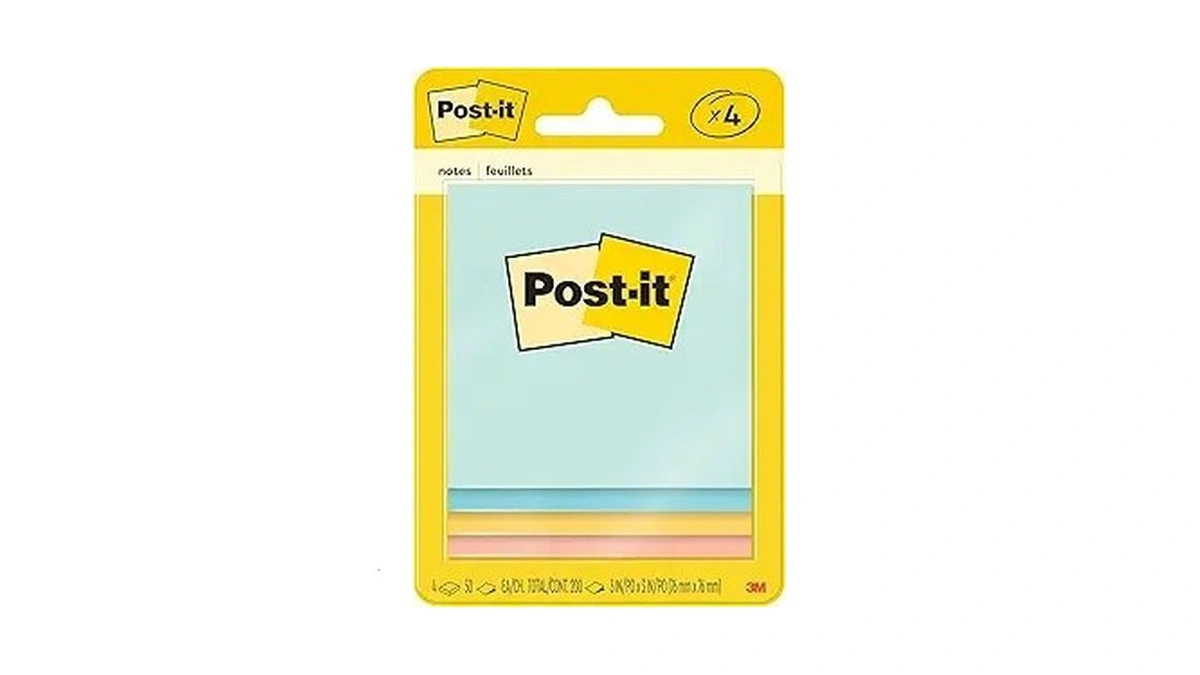 Post-it Notes, 3 X 3 In, Beachside CafΓ© Collection, 4