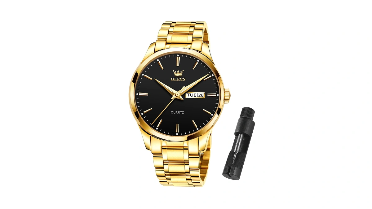 Olevs Watch Men Gold Watches For Men,mens Watches Luxury Waterproof