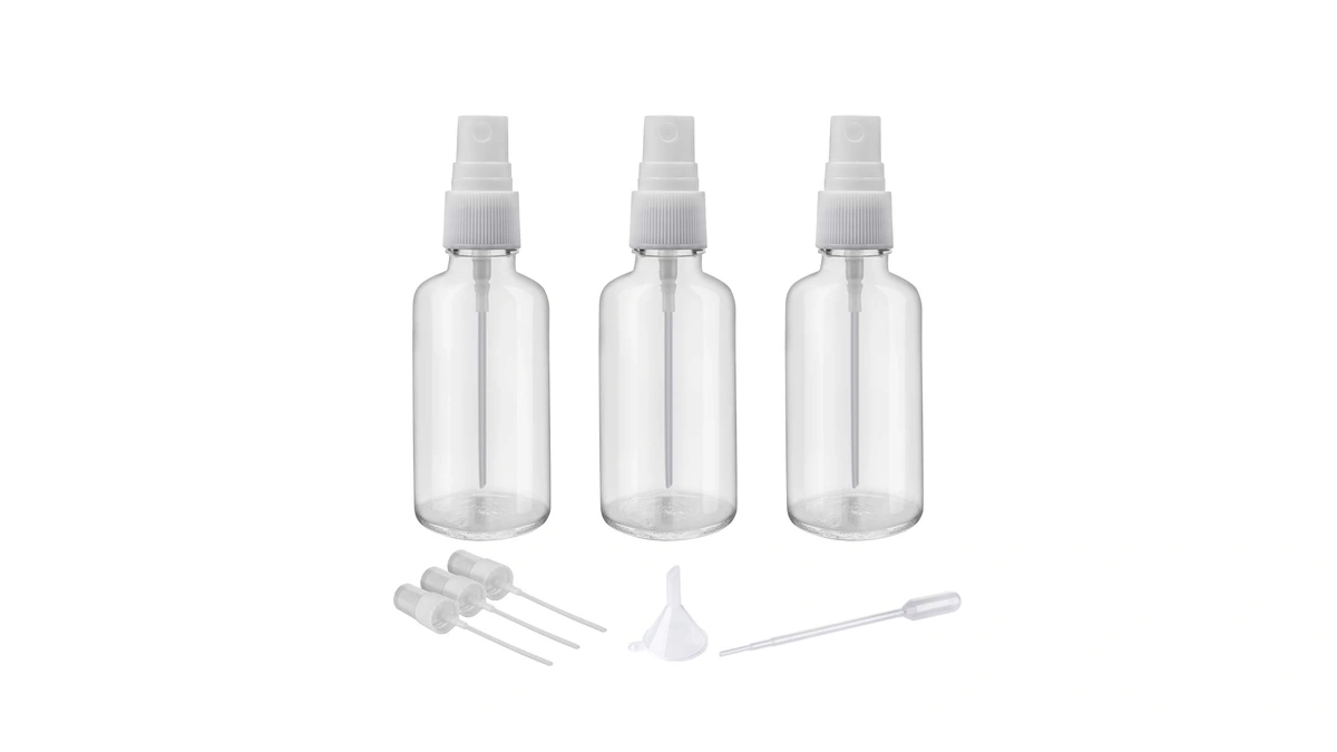 Hydior 2oz Clear Glass Spray Bottles For Essential Oils, Small