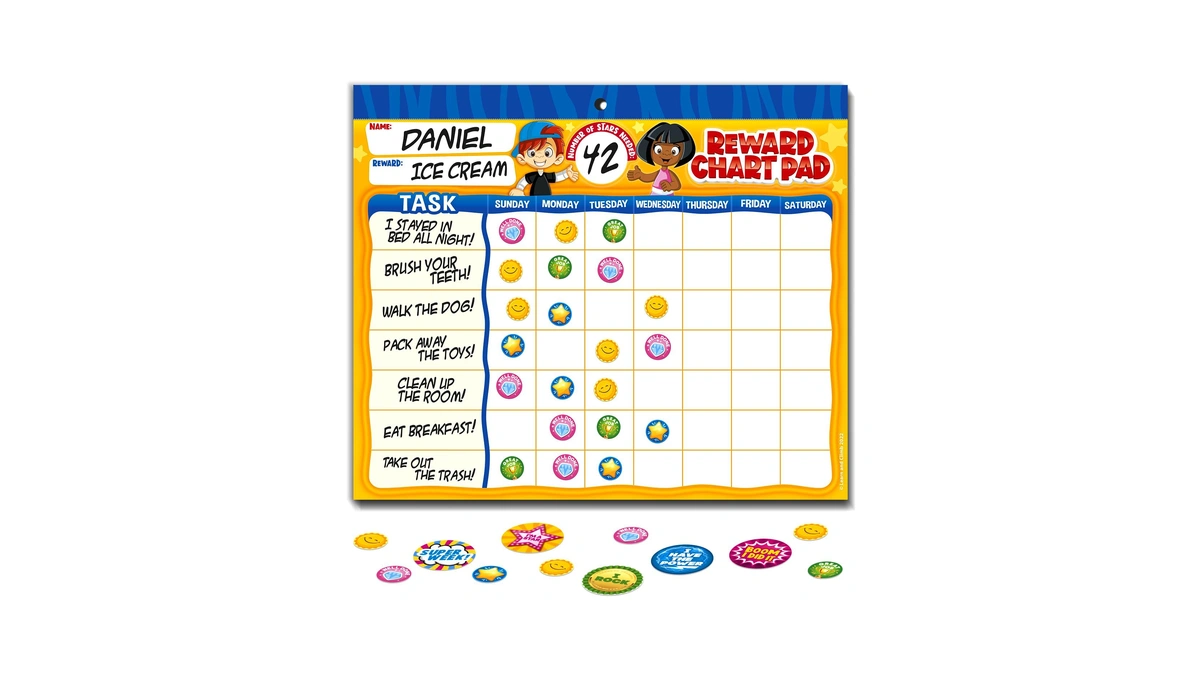 Behavior Reward Chart System - Pad With 26 Chore Charts