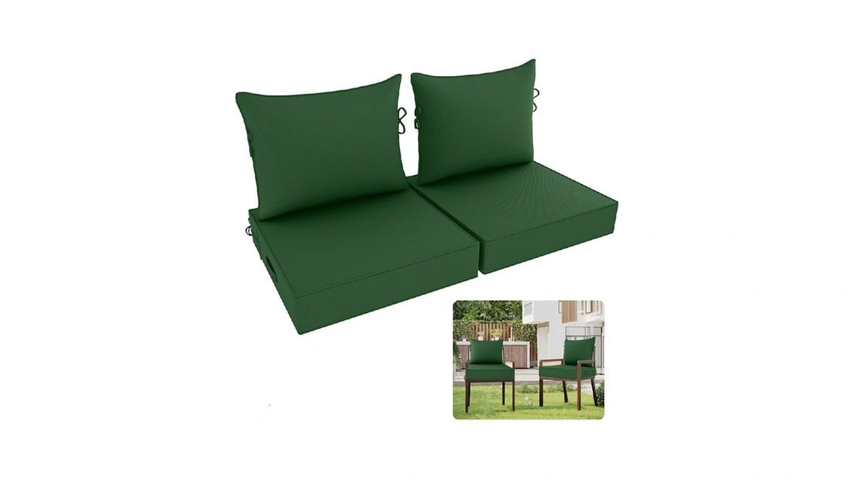 Pzdjumo Outdoor Chair Cushion, 24 X 24 Inch Waterproof Deep