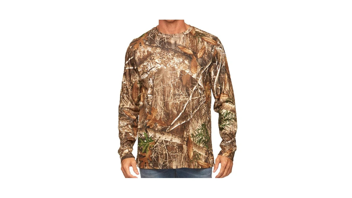 Realtree Men's Essential Camo Lightweight Performance Long Sleeve Shirt (rt
