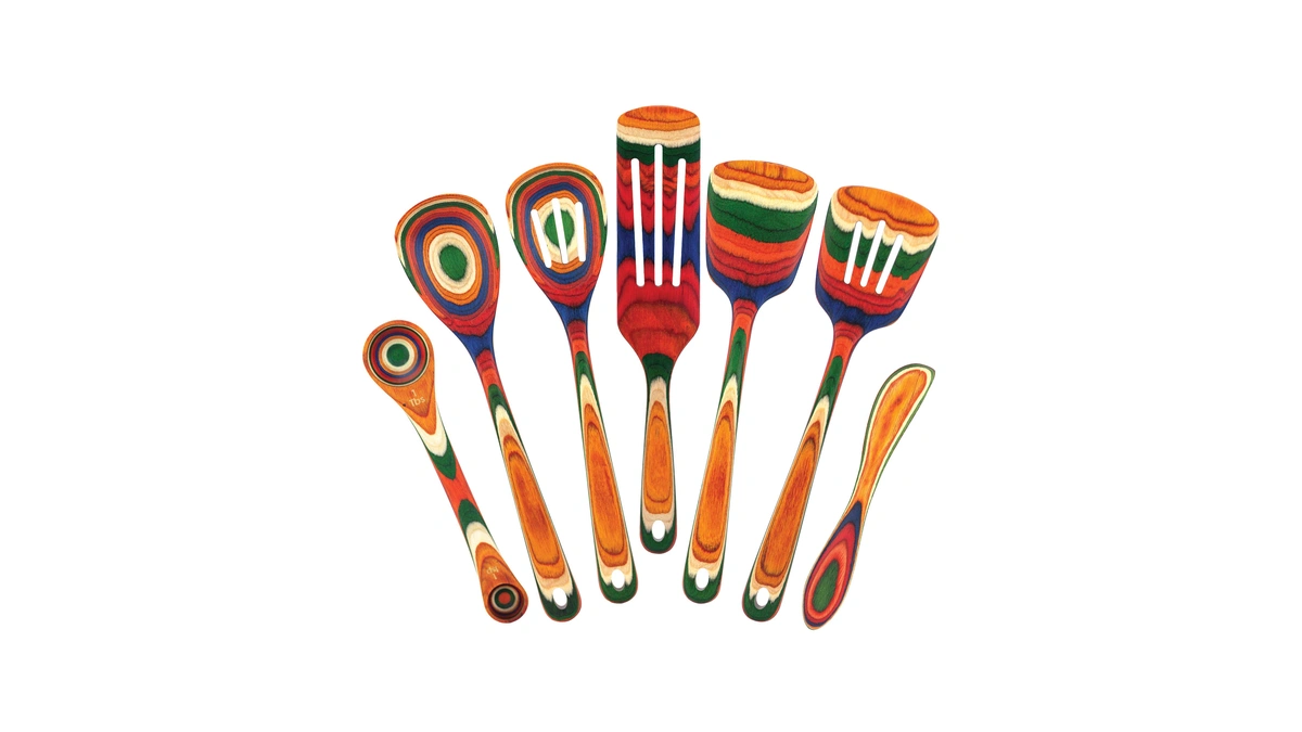 Totally Bamboo Baltique Marrakesh Collection 7 Piece Cooking Utensil Set,