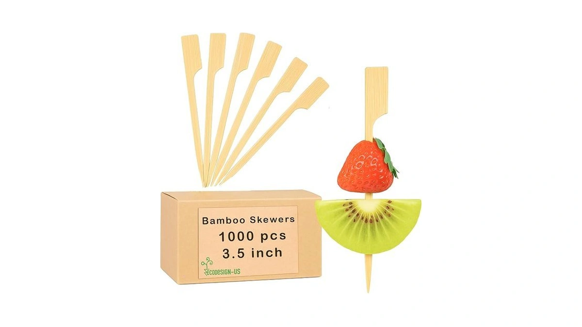 Ecodesign-us Mini Bamboo Cocktail Picks - 300pcs 3.5” Skewers For