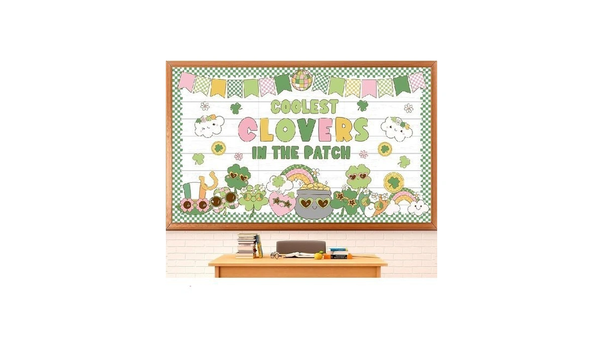 St. Patrick's Day Bulletin Board Set Classroom Decorations Irish Clover