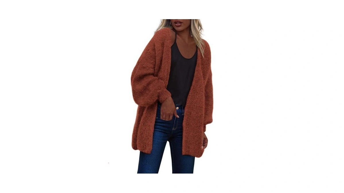 Dowerme Women Open Front Cardigans Trendy Fall Long Sleeve Drop