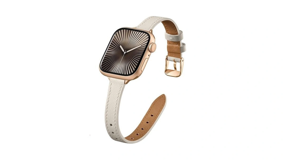 Dgege Slim Leather Band Compatible With Apple Watch Band For