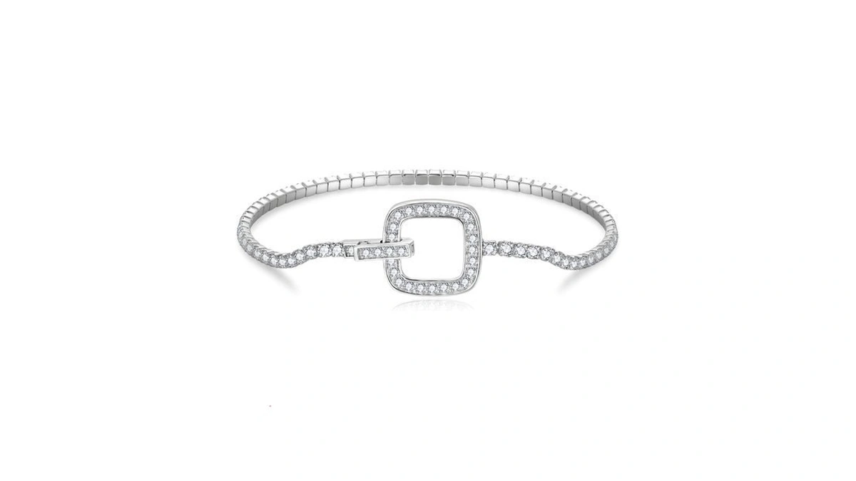 Sutu Linky&co 2mm Moissanite Tennis Bracelet For Women 7", D
