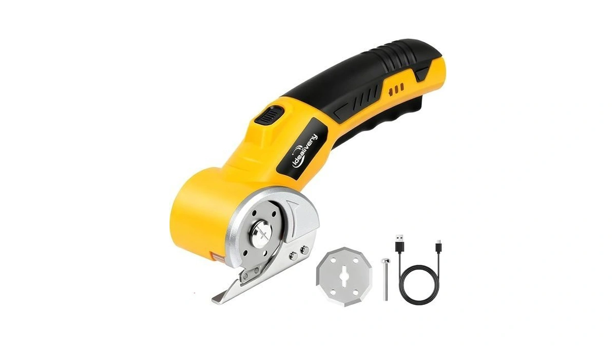 Cordless Electric Power Shears - 4v Lightweight Rotary Cutter For
