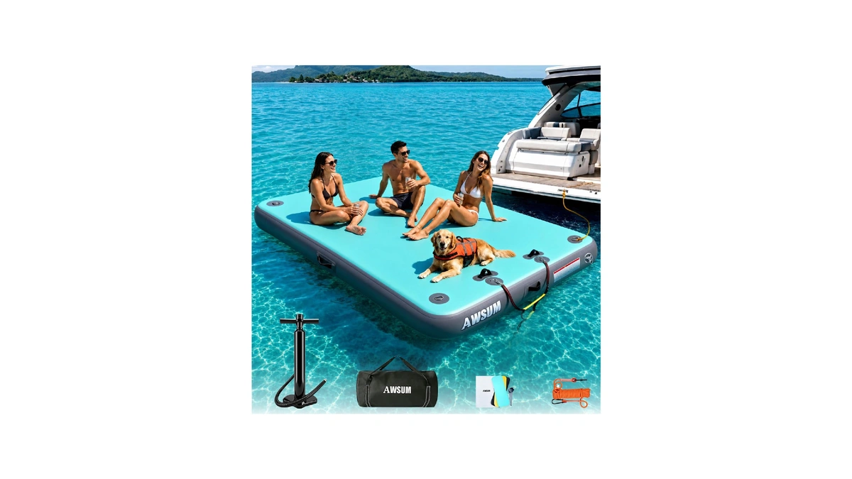 Awsum 8ft X 6ft Inflatable Floating Dock Mat Air Dock