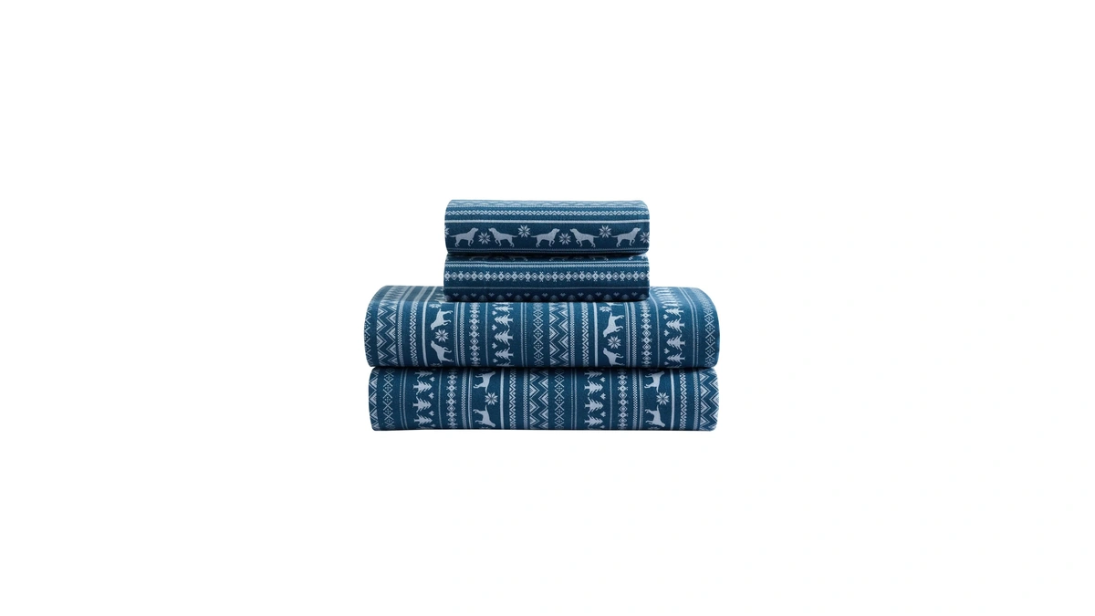 Eddie Bauer – Queen Flannel Sheet Set, Soft Brushed Cotton