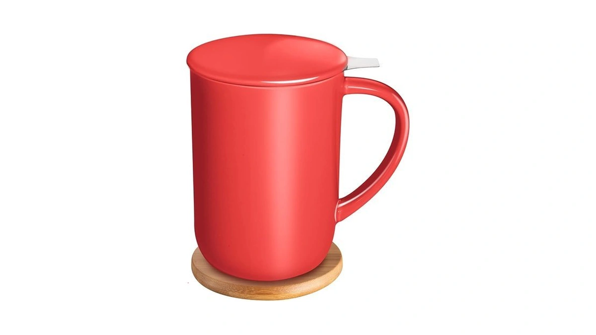 Ceefu Porcelain Tea Mug With Infuser And Lid, Teaware With