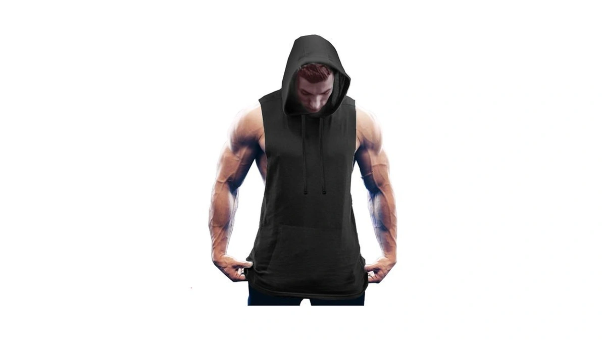 Coofandy Men's Workout Hooded Tank Tops Bodybuilding Muscle Cut Off